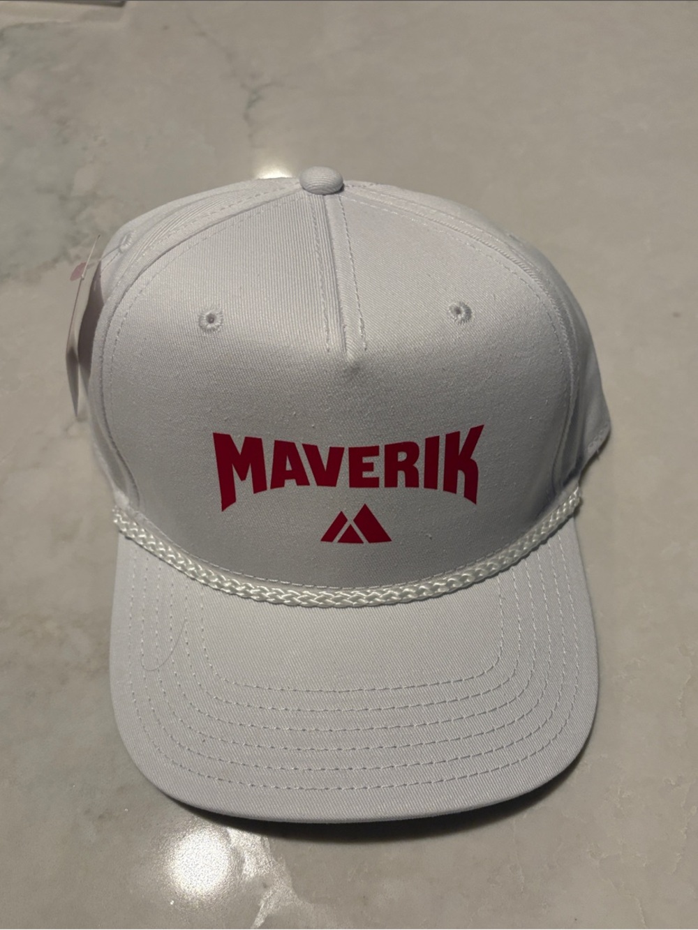 Maverik - White Rope-Trim Baseball Cap | NWT